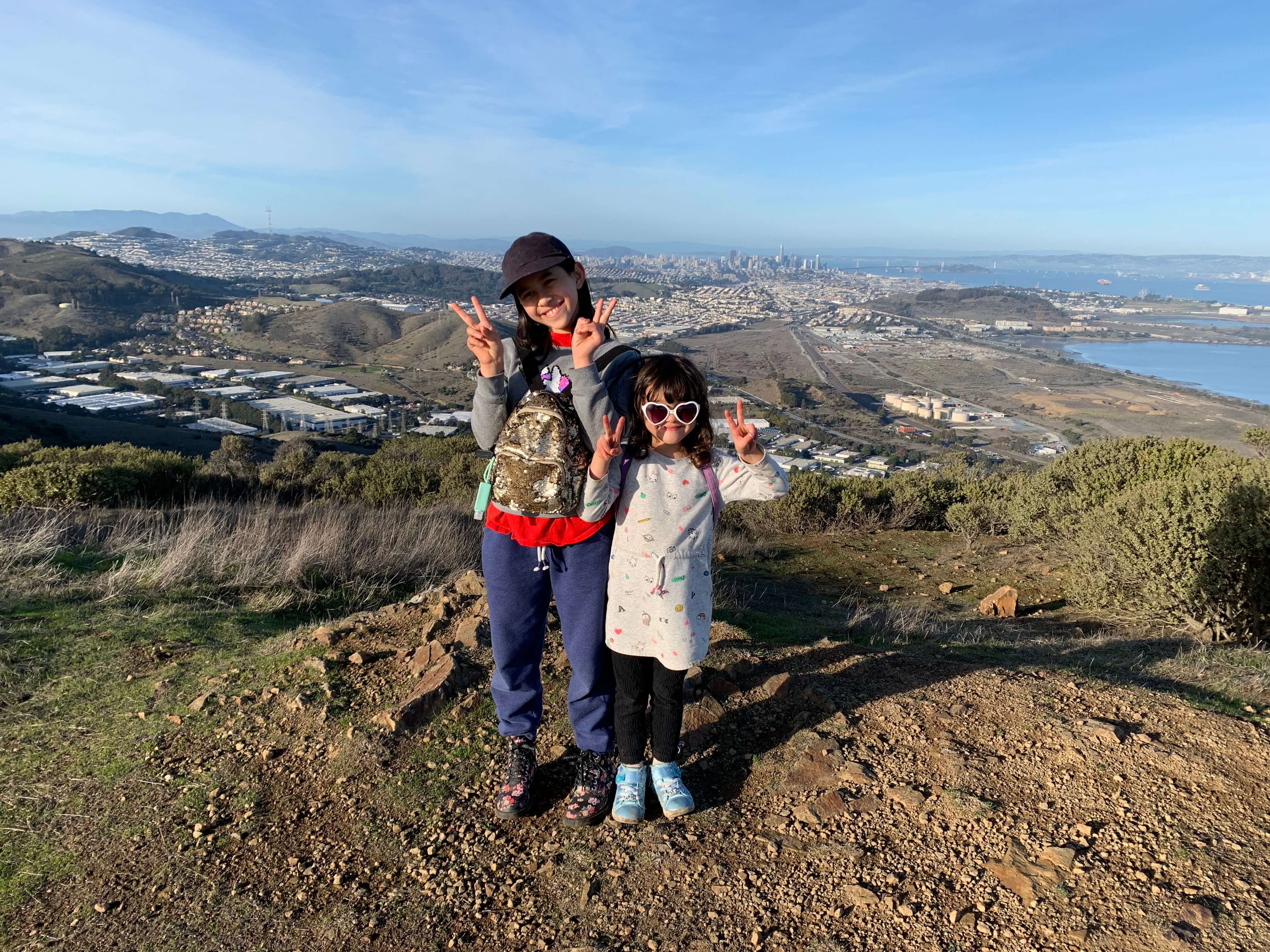 My kids on the San Bruno Mountain